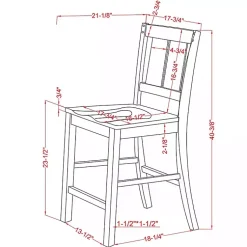 Kirklands Home Bar Stools & Counter Height Stools|Antique White & Dark Brown 2-pc. Counter Stool Set