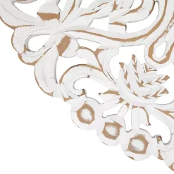 Kirklands Home Wall Plaques|Antique Damask Round Wall Plaque White