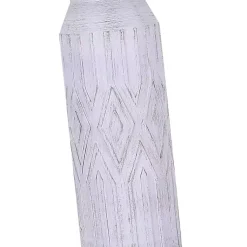 Kirklands Home Table Lamps|Antique White Deco Diamond Table Lamps, Set of 2 Tan