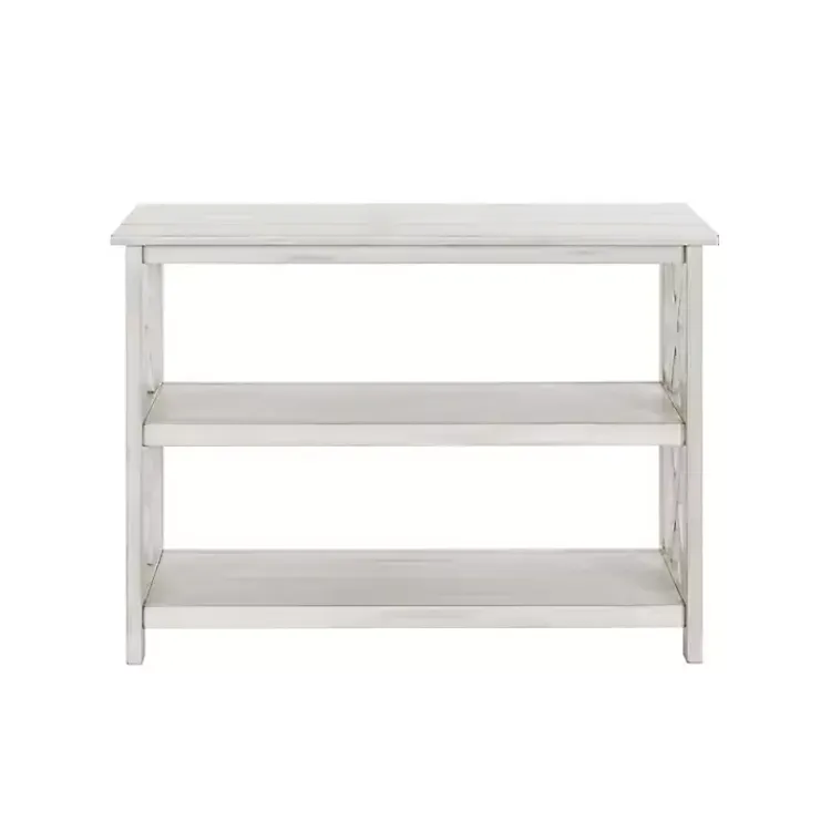 Kirklands Home Console Tables|Antique washed Wood Console Table White