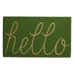 Kirklands Home Doormats|Apple Hello Doormat Green