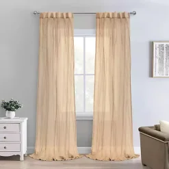 Kirklands Home Curtains & Drapes|Apricot Paloma Curtain Panel, 95 in. Orange
