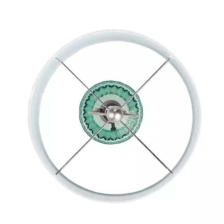 Kirklands Home Table Lamps|Aqua Textured Glass Luxuria Table Lamp Blue