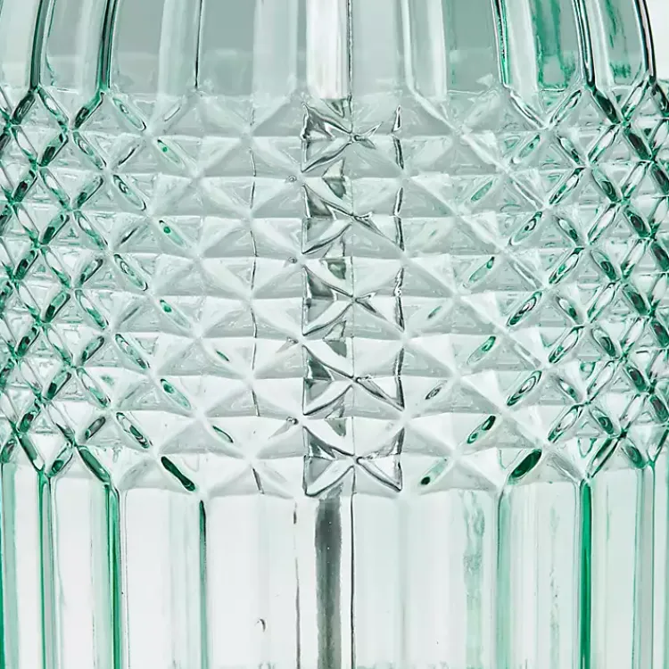 Kirklands Home Table Lamps|Aqua Textured Glass Luxuria Table Lamp Blue