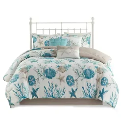 Kirklands Home Comforters|Aqua Coastal 7-pc. Queen Comforter Set