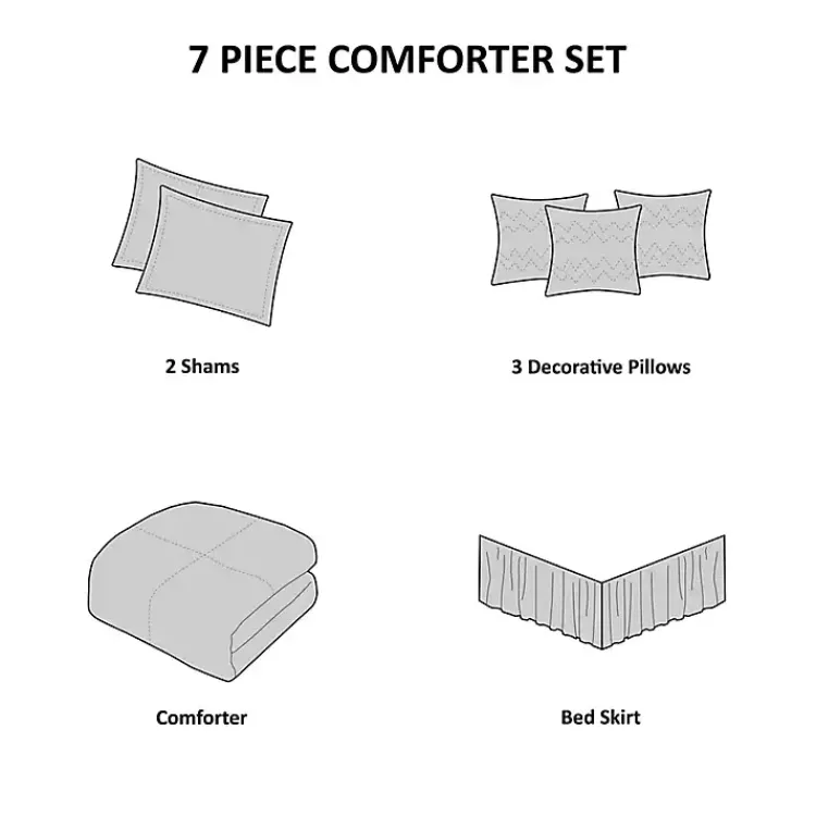 Kirklands Home Comforters|Aqua Coastal 7-pc. Queen Comforter Set