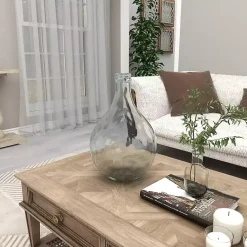 New Aqua Teardrop Glass Tabletop Decorative Vase Vases