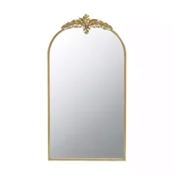 Kirklands Home Decorative Mirrors|Arch Gold Leaf Top Mirror