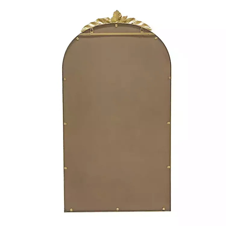 Kirklands Home Decorative Mirrors|Arch Gold Leaf Top Mirror
