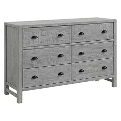 Kirklands Home Dressers & Chests|Arden Wood 6-Drawer Dresser Gray