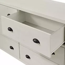 Kirklands Home Dressers & Chests|Arden Wood 6-Drawer Dresser White