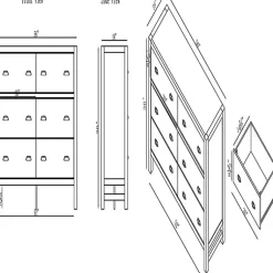 Kirklands Home Dressers & Chests|Arden Wood 6-Drawer Dresser White