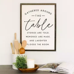 Kirklands Home Wall Quotes & Signs|Around the Table Framed Wall Plaque