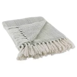 Artichoke Herringbone Fringe Throw Blankets & Throws