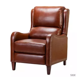 Kirklands Home Accent Chairs|Arturo Leather Wingback Recliner Brown