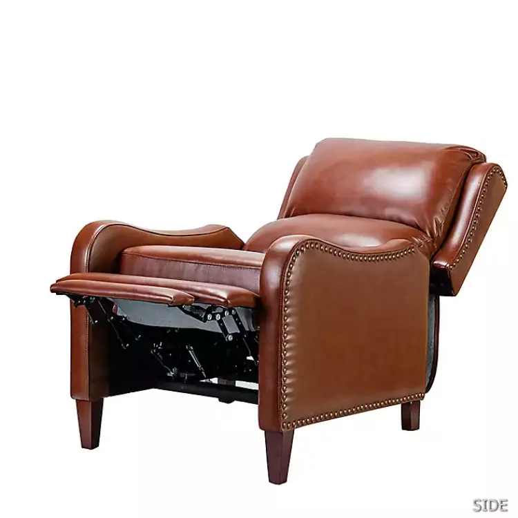 Kirklands Home Accent Chairs|Arturo Leather Wingback Recliner Brown