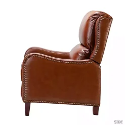 Kirklands Home Accent Chairs|Arturo Leather Wingback Recliner Brown
