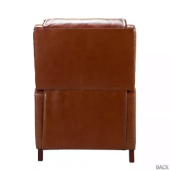 Kirklands Home Accent Chairs|Arturo Leather Wingback Recliner Brown