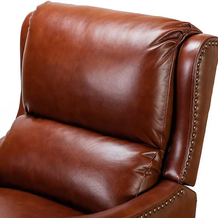 Kirklands Home Accent Chairs|Arturo Leather Wingback Recliner Brown