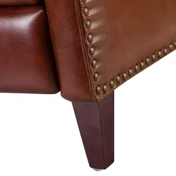Kirklands Home Accent Chairs|Arturo Leather Wingback Recliner Brown