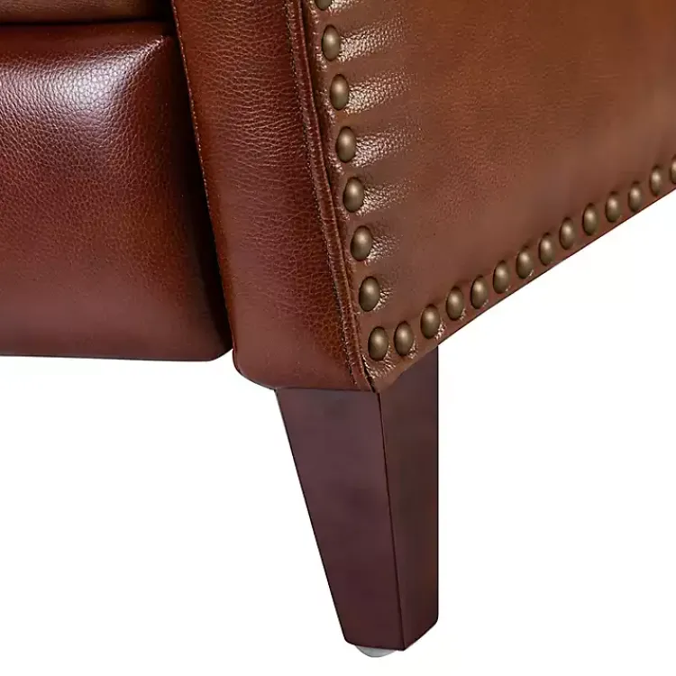Kirklands Home Accent Chairs|Arturo Leather Wingback Recliner Brown