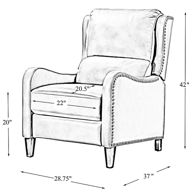 Kirklands Home Accent Chairs|Arturo Leather Wingback Recliner Brown