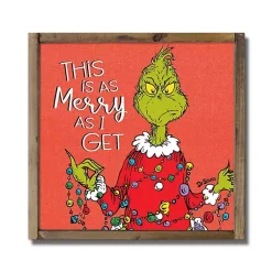 As Merry As I Get Grinch Wall Plaque Christmas Art & Wall Decor