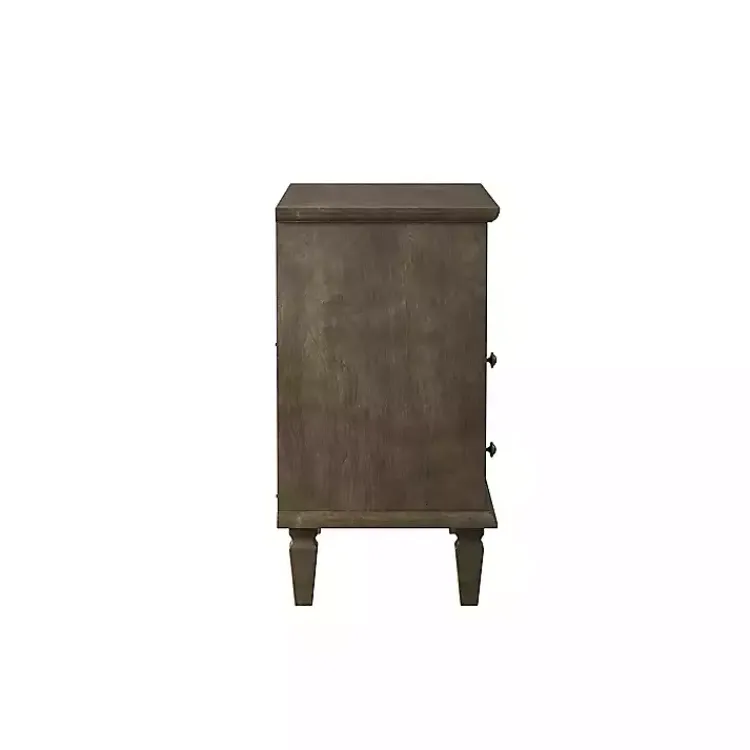 Kirklands Home Nightstands|Ash 2-Drawer Wood Nightstand Brown