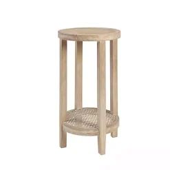 Kirklands Home Accent & End Tables|Ash Rat Round Martha Stewart Accent Table Tan