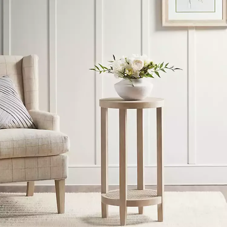 Kirklands Home Accent & End Tables|Ash Rat Round Martha Stewart Accent Table Tan