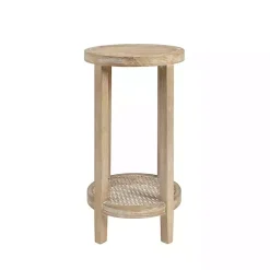 Kirklands Home Accent & End Tables|Ash Rat Round Martha Stewart Accent Table Tan