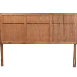 Kirklands Home Beds & Headboards|Ash Walnut Wood Panel King Headboard Brown