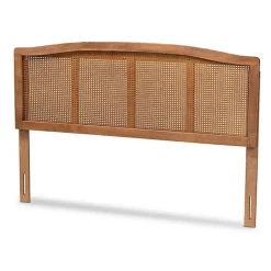 Kirklands Home Beds & Headboards|Ash Walnut Woven Rattan King Headboard Brown