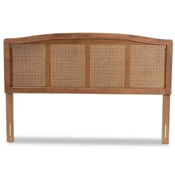 Kirklands Home Beds & Headboards|Ash Walnut Woven Rattan King Headboard Brown