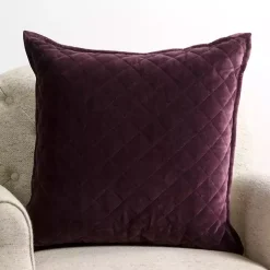 Aubergine Diamond Velvet Pillow Pillows