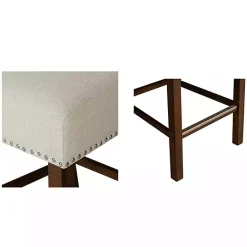 Kirklands Home Bar Stools & Counter Height Stools|Aubrey Natural Upholstered 2-pc. Counter Stool Set Tan