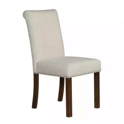 Kirklands Home Dining Chairs|Aubrey Natural Upholstered 2-pc. Dining Chair Set Tan