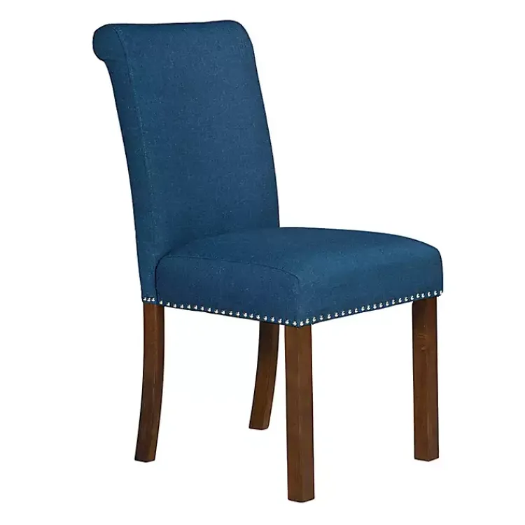 Kirklands Home Dining Chairs|Aubrey Navy Upholstered 2-pc. Dining Chair Set Blue