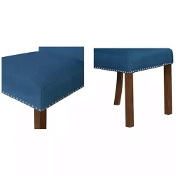 Kirklands Home Dining Chairs|Aubrey Navy Upholstered 2-pc. Dining Chair Set Blue