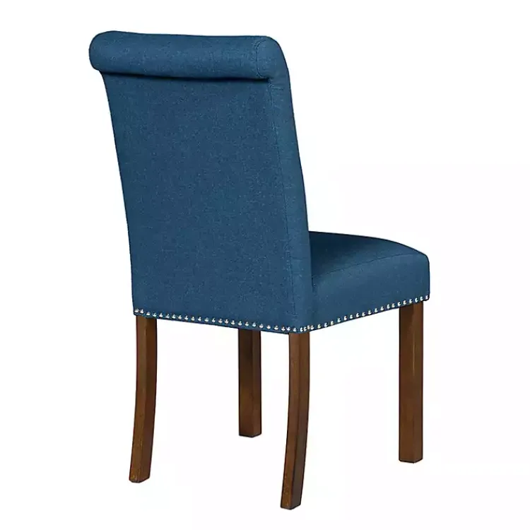 Kirklands Home Dining Chairs|Aubrey Navy Upholstered 2-pc. Dining Chair Set Blue