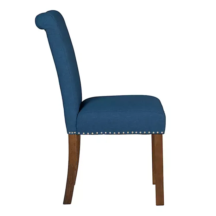 Kirklands Home Dining Chairs|Aubrey Navy Upholstered 2-pc. Dining Chair Set Blue