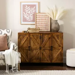 Kirklands Home Cabinets & Sideboards|Austin Warm Wood Farmhouse Cabinet Brown