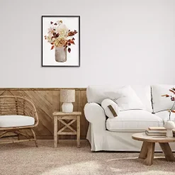 Kirklands Home Framed Art|Autumn Flower Bouquet Black Framed Wall Art