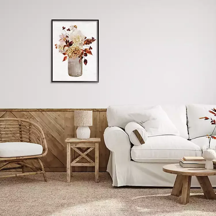 Kirklands Home Framed Art|Autumn Flower Bouquet Black Framed Wall Art