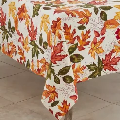 Kirklands Home Table Linens|Autumn Foliage Outline Square Harvest Table Cloth