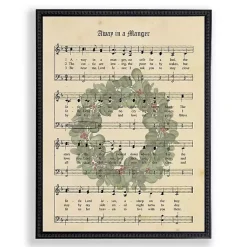 Sale Away in a Manger Hymn Framed Christmas Art Print Christmas Art & Wall Decor