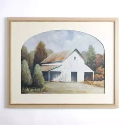 Kirklands Home Framed Art|Barn with Arched Mat Framed Art Print