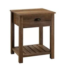 Kirklands Home Accent & End Tables|Barnwood Country Accent Table Brown