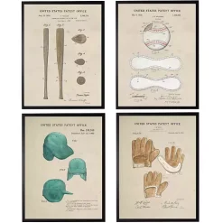 Kirklands Home Framed Art|Baseball Patents Framed Art Prints Multi