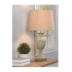 Kirklands Home Table Lamps|Basilica Sky Farmhouse Table Lamp Tan
